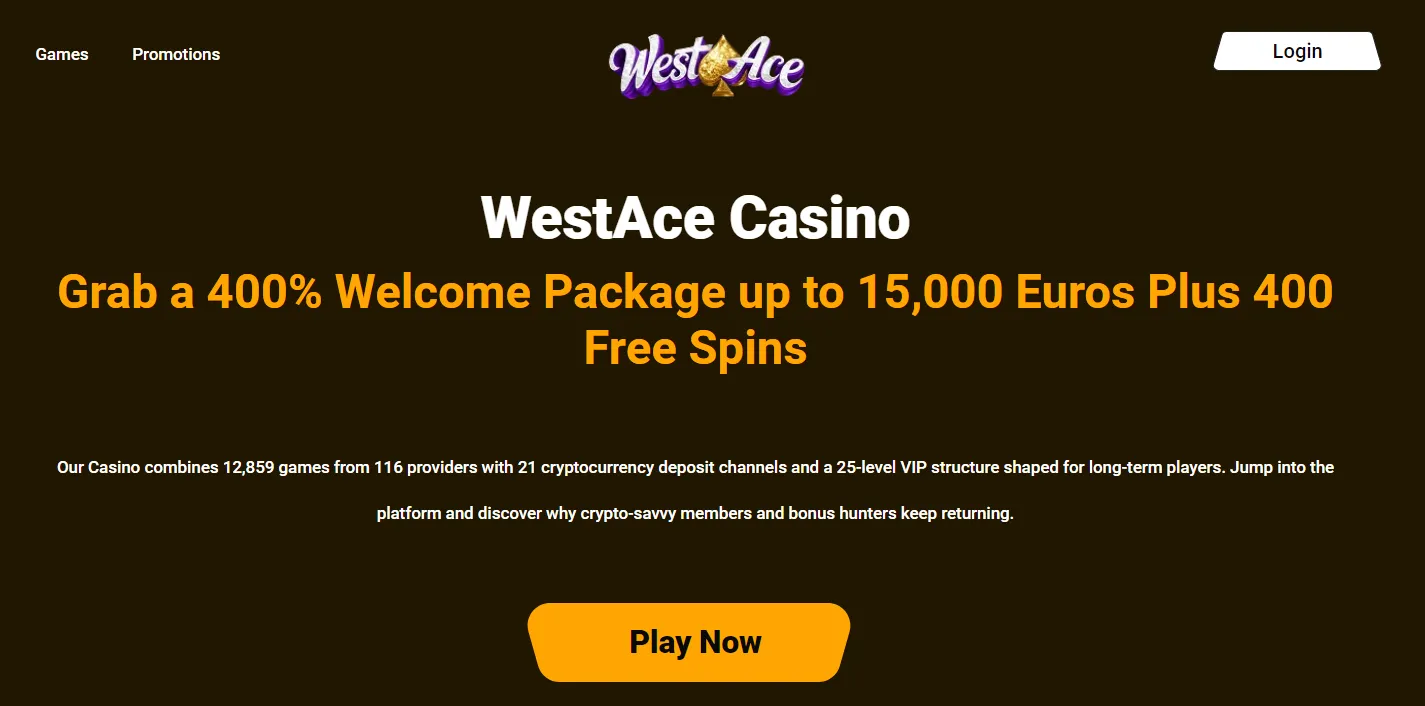 Westace Casino – Bonus 300% fino a €2.000 con Oltre 3.000 Slot